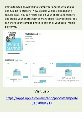 photostamped allows you to stamp your photos with