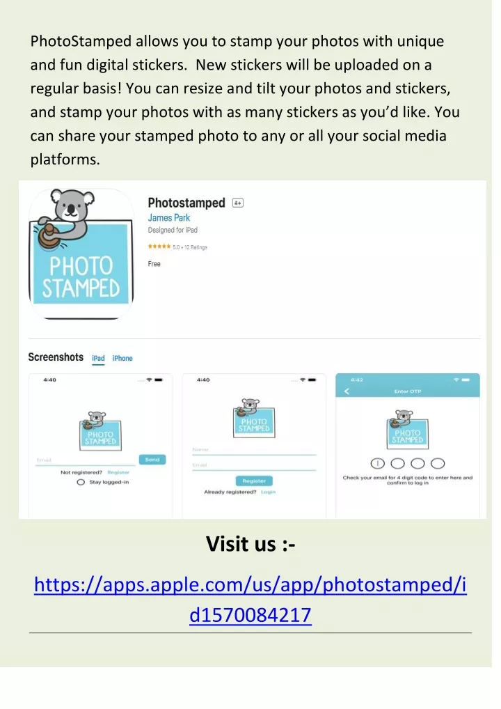 photostamped allows you to stamp your photos with