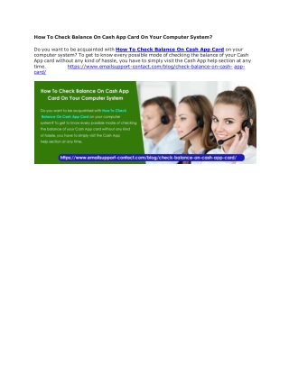 How To Check Balance On Cash App Card On Your Computer System