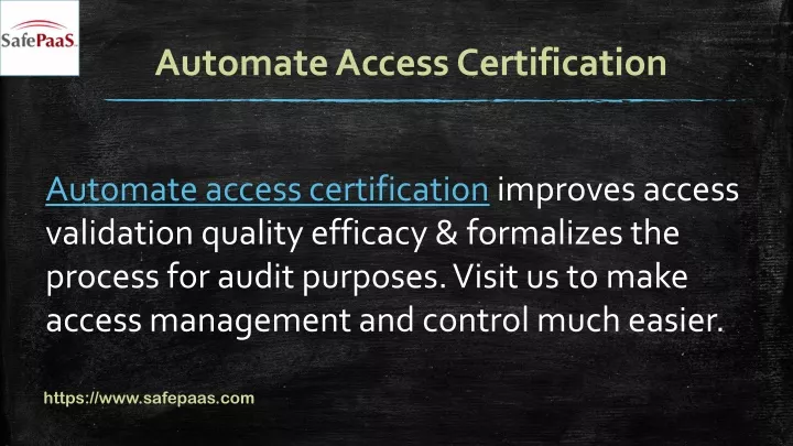 automate access certification