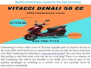 benefits of switching to a scooter for your daily