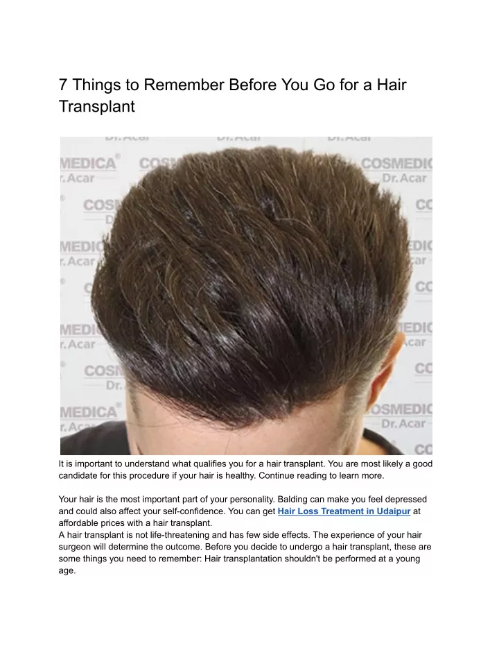 7 things to remember before you go for a hair