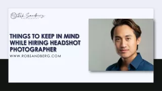Things to Keep in Mind While Hiring Headshot Photographer