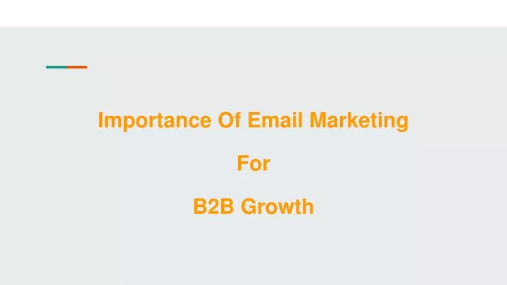 importance of email marketing for b2b growth