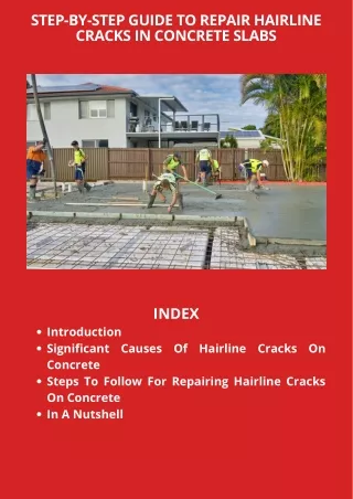 Step-By-Step Guide To Repair Hairline Cracks In Concrete Slabs