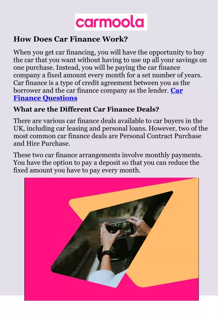 how does car finance work