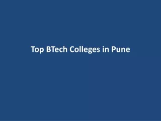 top btech colleges in pune