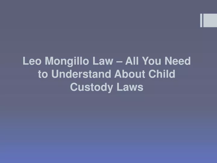 leo mongillo law all you need to understand about child custody laws