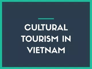 VIETNAM CULTURAL TOURISM