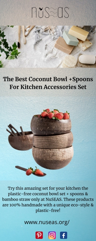 The Best Coconut Bowl  Spoons For Kitchen Accessories Set