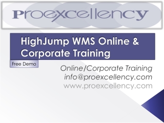 highjump wms online corporate training