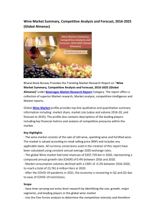wine market summary competitive analysis