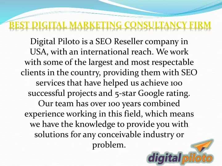 best digital marketing consultancy firm