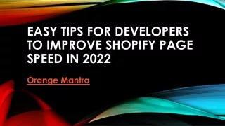 Easy Tips for Developers to Improve Shopify Page Speed in 2022