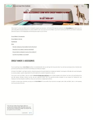 WHAT ACCESSORIES COME WITH CRICUT MAKER 3 & HOW TO SET THEM UP?