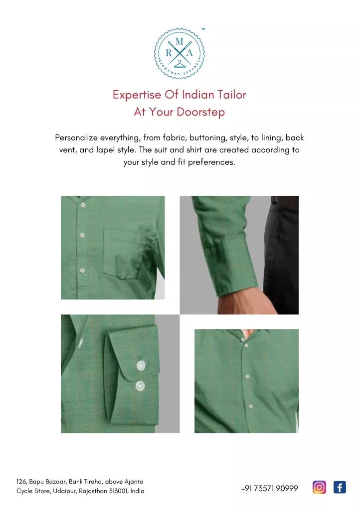 expertise of indian tailor at your doorstep