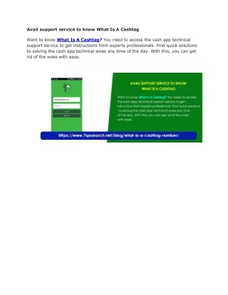 avail support service to know what is a cashtag