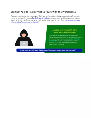 can cash app be hacked get in touch with