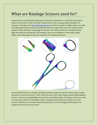 What are Bandage Scissors used for-converted