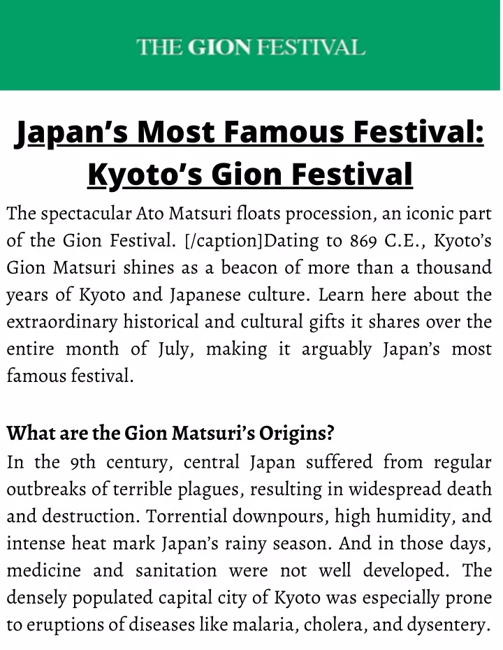 japan s most famous festival kyoto s gion festival