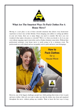 what are the smartest ways to pack clothes