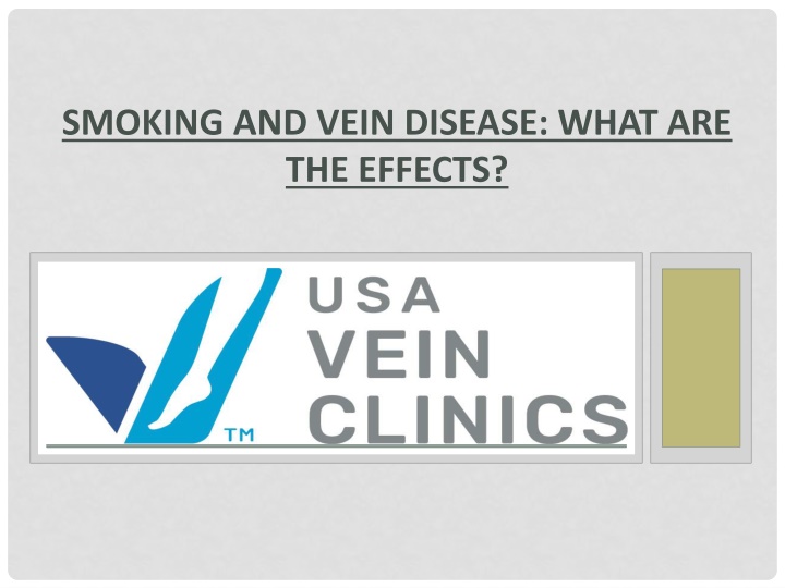 smoking and vein disease what are the effects