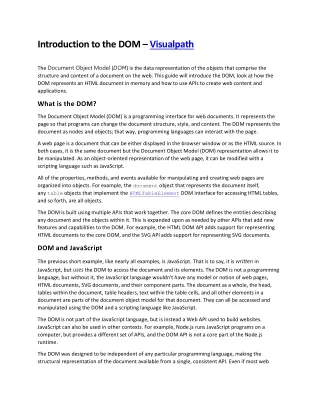 introduction to the dom visualpath the document