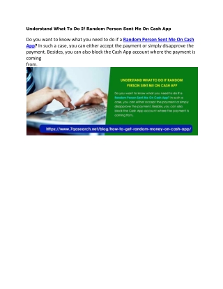 understand what to do if random person sent