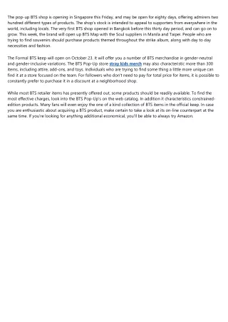 the pop up bts shop is opening in singapore this