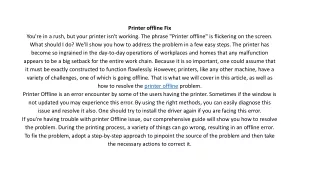 printer offline fix you re in a rush but your