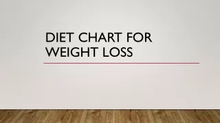 diet chart for weight loss