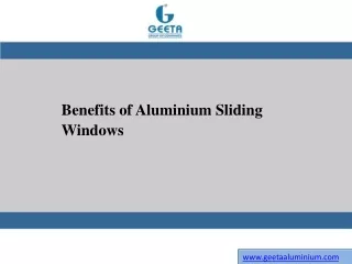 benefits of aluminium sliding windows