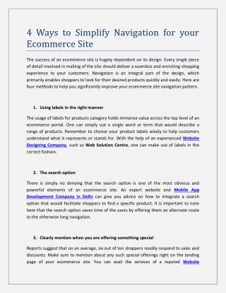 4 ways to simplify navigation for your ecommerce