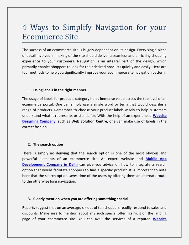 4 ways to simplify navigation for your ecommerce