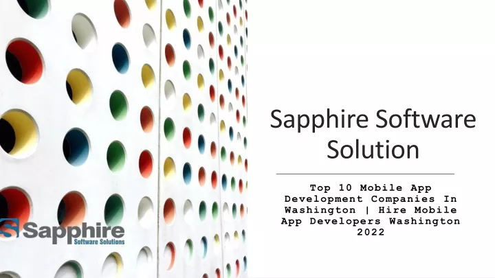 sapphire software solution