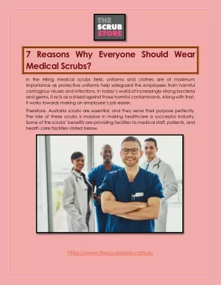 7 Reasons Why Everyone Should Wear Medical Scrubs