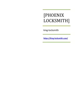 PHOENIX LOCKSMITH