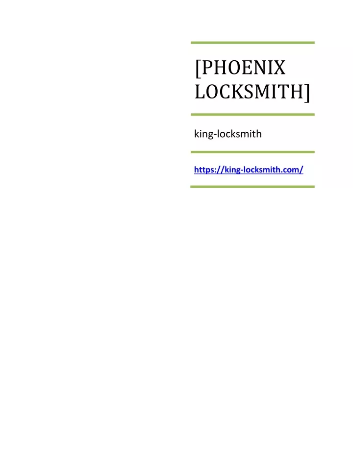 phoenix locksmith