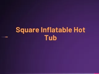 square inflatable hot tub