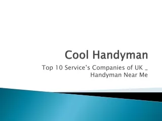 Top 10 Service’s Companies of UK _ Handyman Near Me