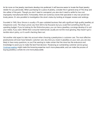 as far more on line jewelry merchants develop