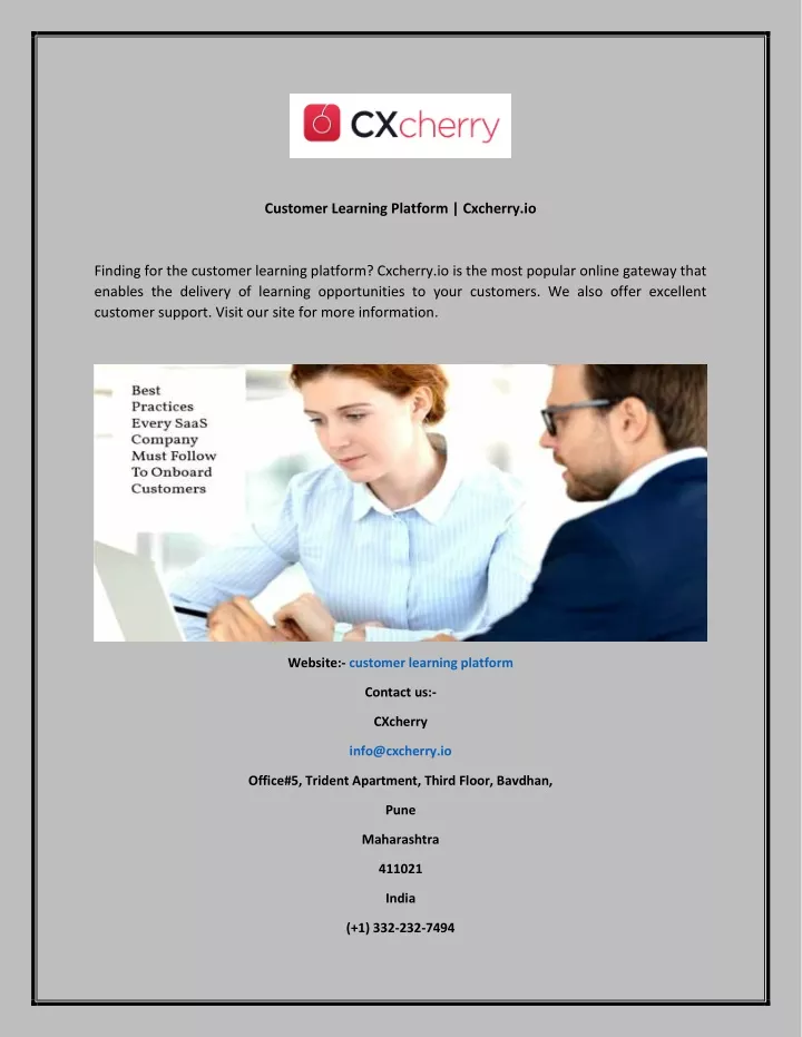 customer learning platform cxcherry io