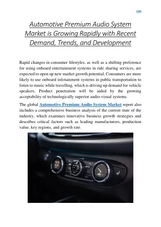 Automotive-Premium-Audio-System-Market