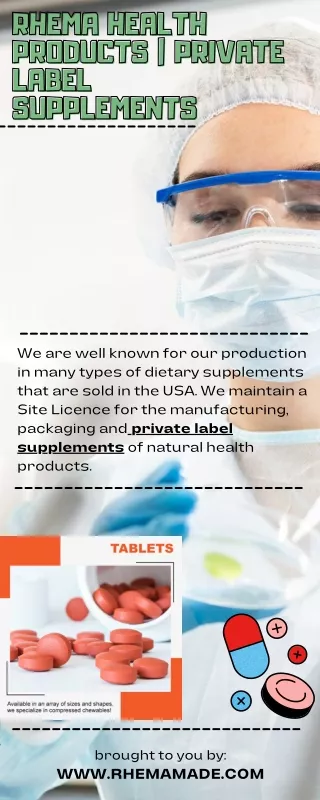 rhema health products private label supplements
