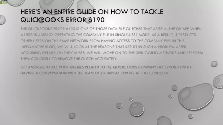 here s an entire guide on how to tackle quickbooks error 6190