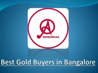 Best Gold Buyers in Bangalore