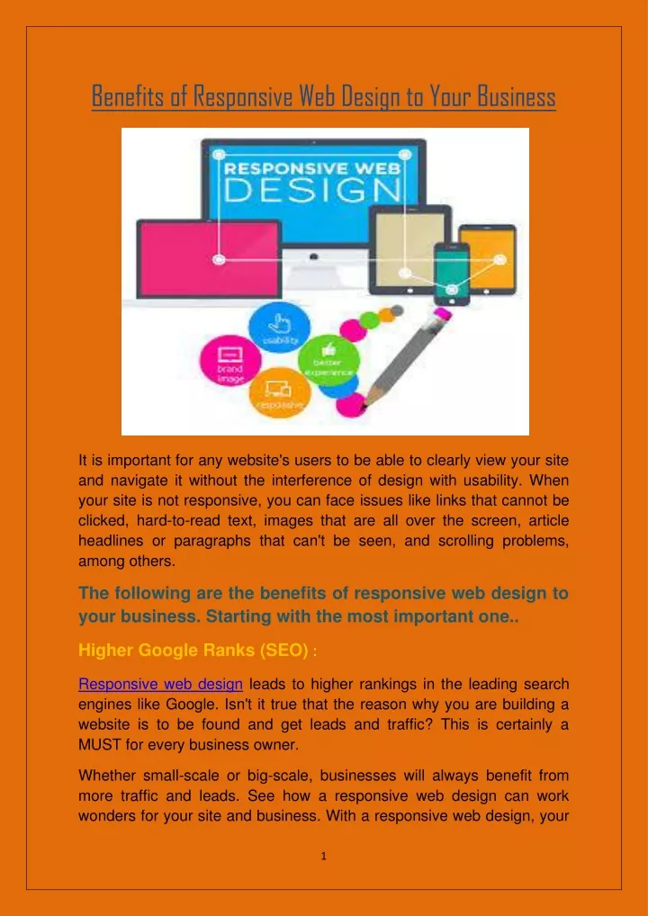 PPT - Benefits Of Responsive Web Design To Your Business-converted ...