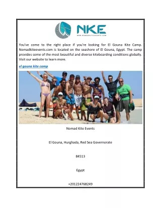 El Gouna Kite Camp  Nomadkiteevents.com