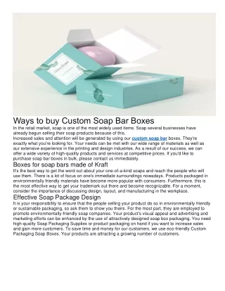 custom soap bar boxes