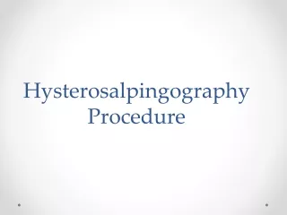 Hysterosalpingography Procedure